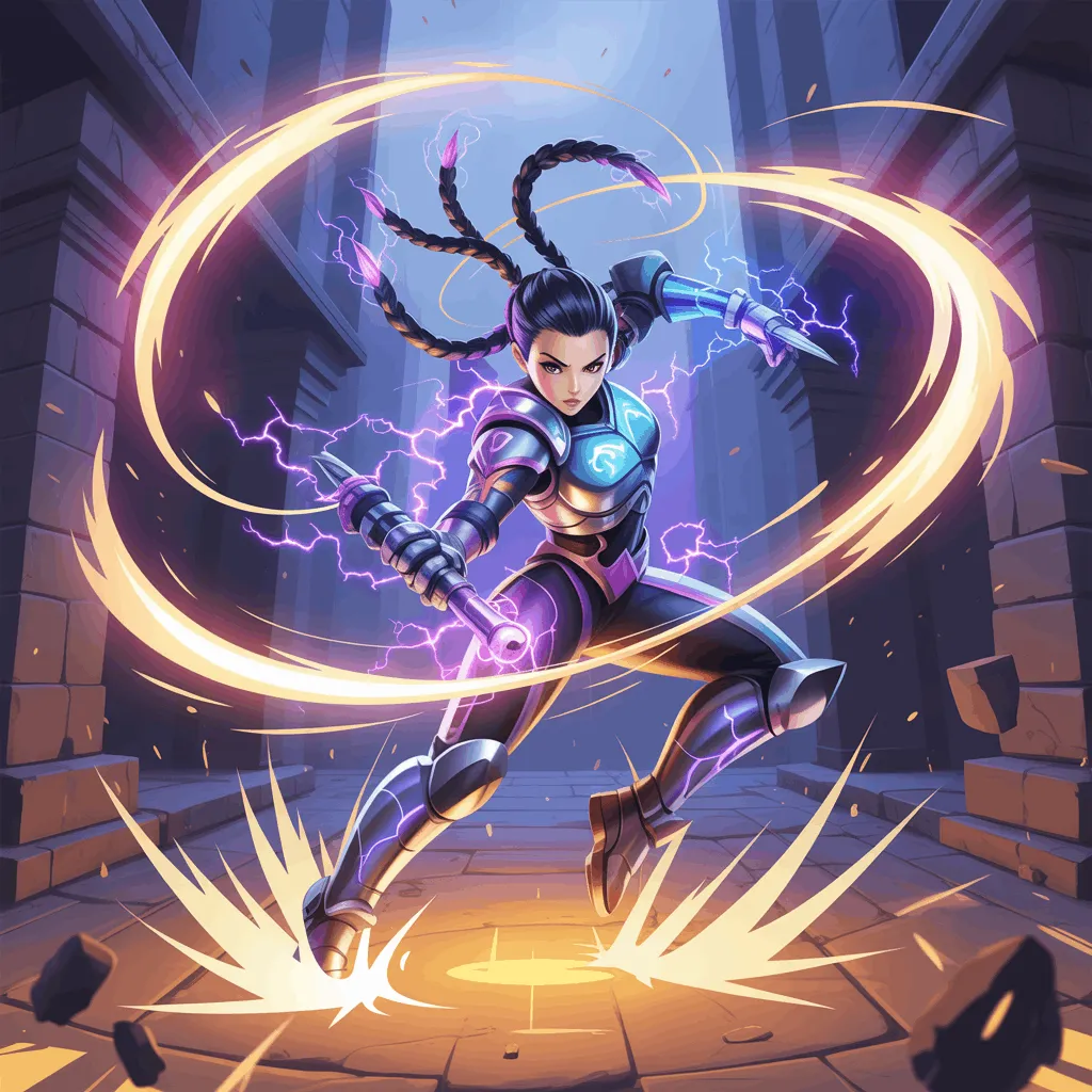 Null’s Brawl karakteri Mina, yüksek hasarlı üçlü kamçı ve Hypercharge efekti ile savaş alanında stratejik hareket ediyor.