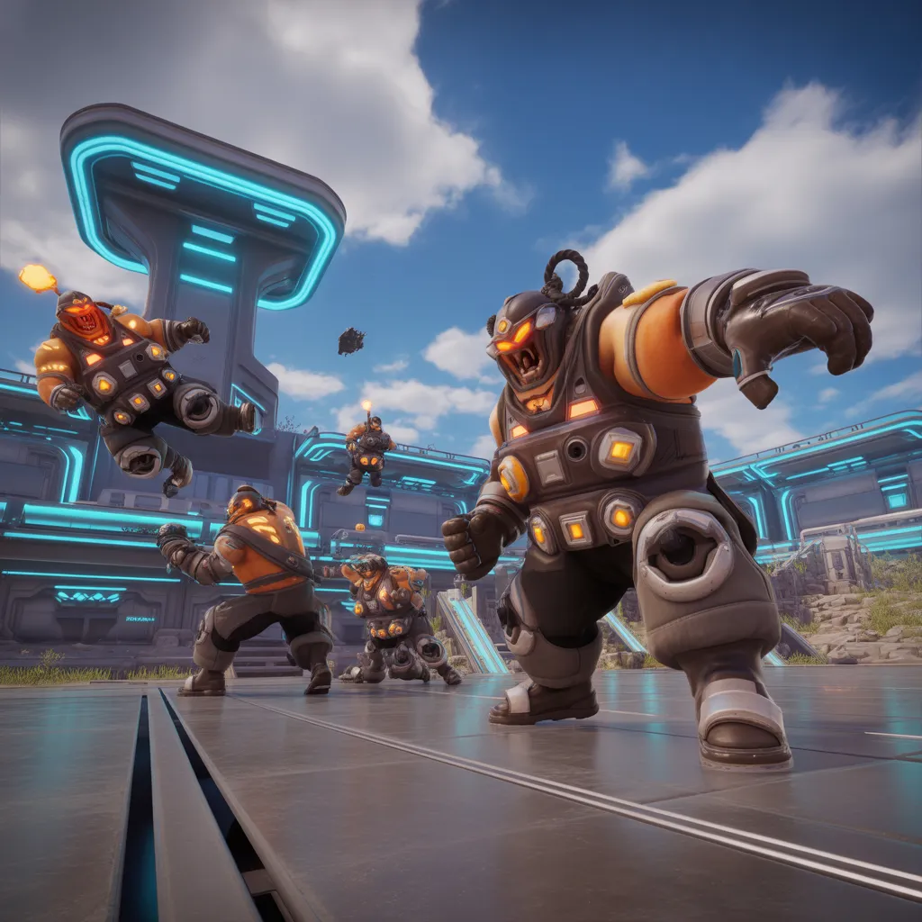 Nulls Brawl v65.165 arenası, futuristik ve renkli savaş alanı, Buffies efektleri ve kaos drop ödülleriyle stratejik oyun sahnesi 3